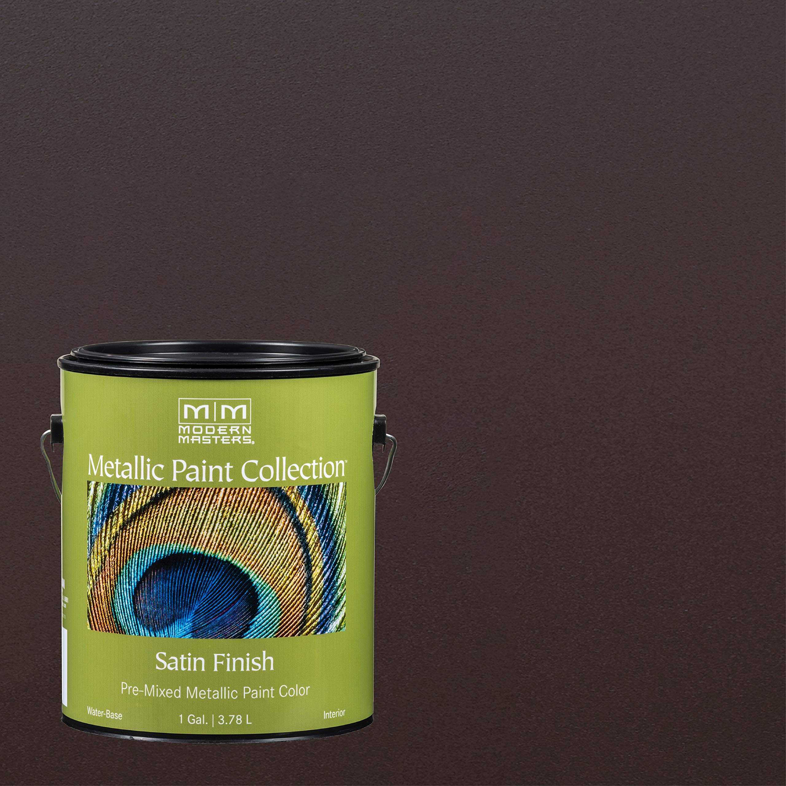 1 Gallon Modern Masters ME525 Ground Coffee Metallic Paint - Satin Water-Based Decorative Finish for Walls, Furniture & DIY Projects - Premium Metallic Paint Collection for Home Decor & Crafting