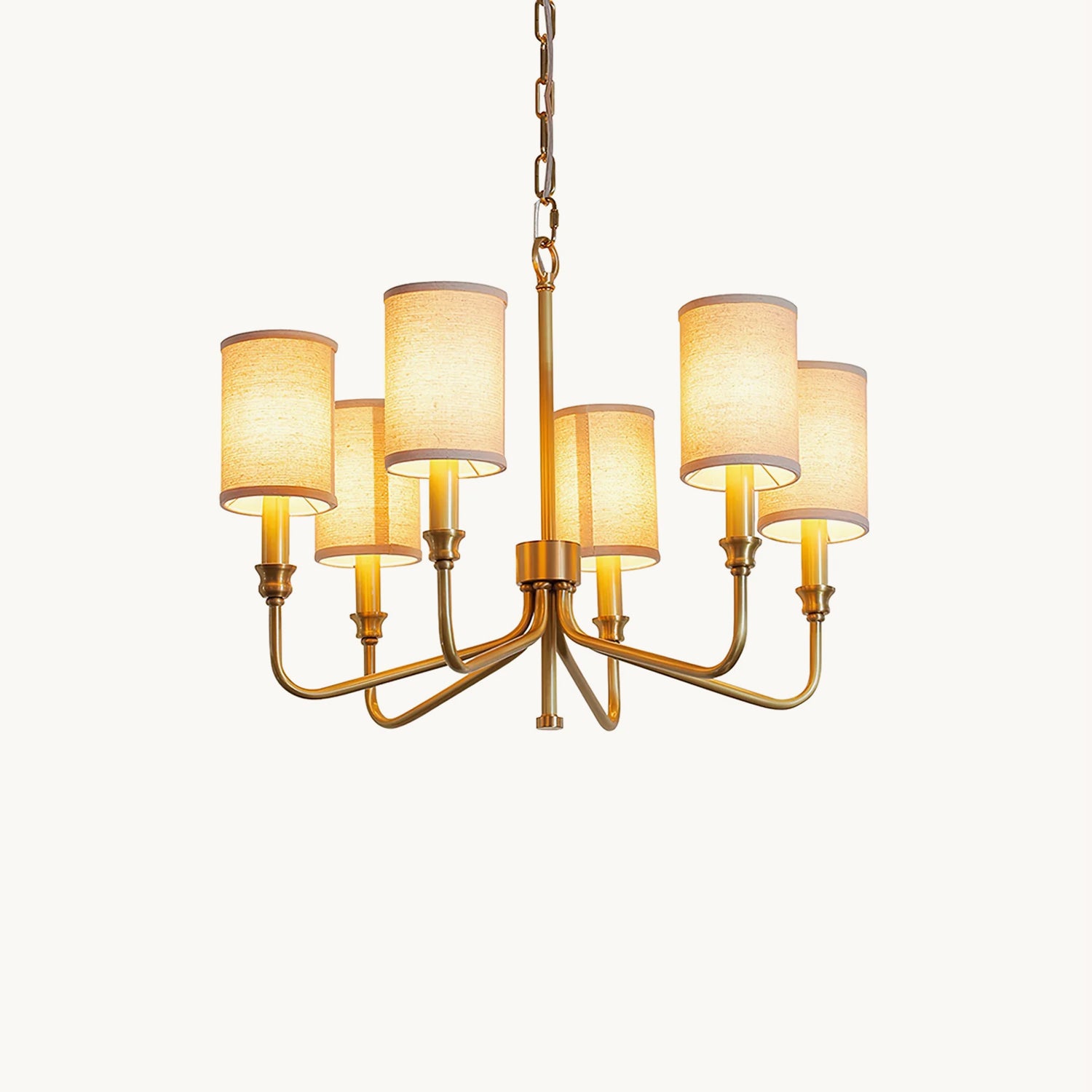 Modern Cylinder Fabric Chandelier - Elegant Ceiling Light Fixture for Living Room, Bedroom & Dining Room - Perfect for Home Decor & Interior Design
