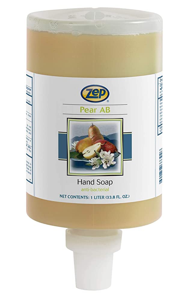 Zep Antibacterial Hand Soap Gel Refill - 1 Liter (Pack of 6) | 333911 | For Dispenser Refills | Ideal for Offices, Hospitals & Public Restrooms
