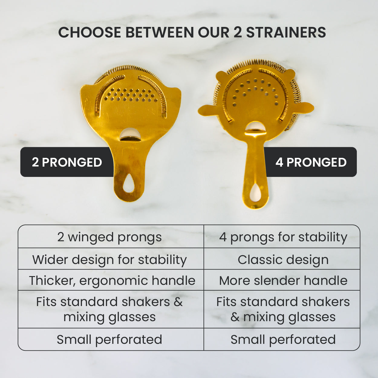 Vintage 4-Prong Hawthorne Cocktail Strainer - Antique Copper Finish for Classic Mixology & Home Bar Use