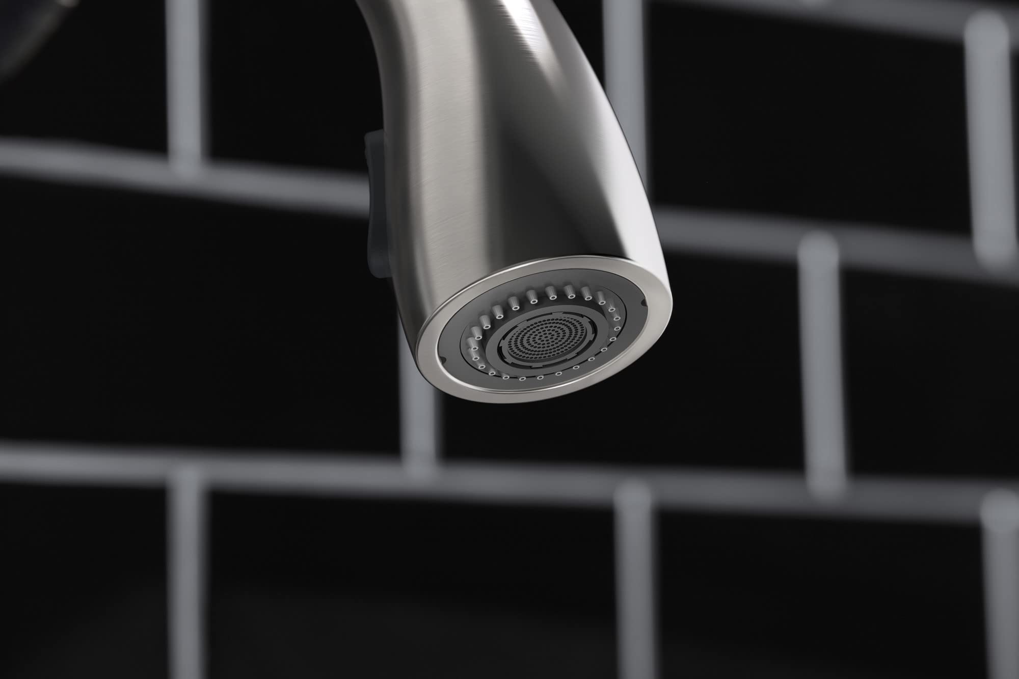 ALMA® Pull Down Kitchen Faucet - High Arc Modern Design, Lead-Free Brushed Nickel, 360° Swivel Spout for Easy Cleaning (Perfect for Home, Restaurant & Commercial Kitchens)