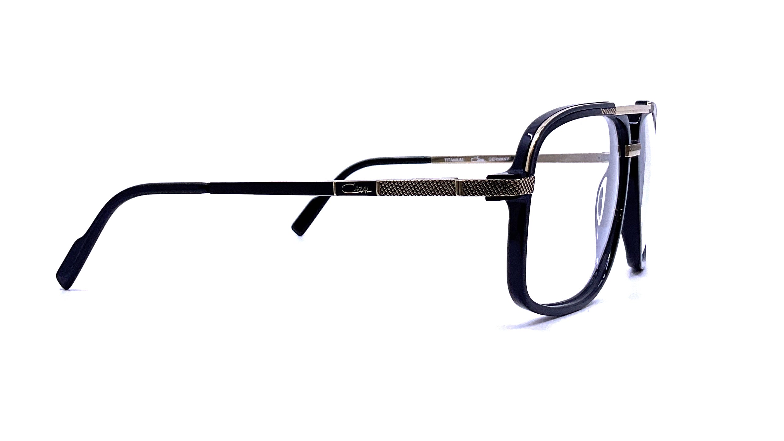 Cazal 6027 Retro Sunglasses for Men & Women - Black/Gold Frame with UV Protection - Perfect for Outdoor Activities, Driving & Fashion Accessories