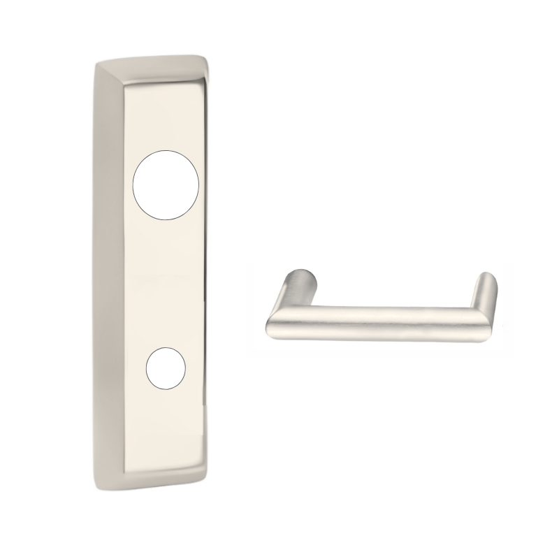 Corbin Russwin 123959ET LC Exit Device Trim - Storeroom Function, Salvador 123 Lever Escutcheon for ED5000 Series (No Cylinder Included) - Ideal for Commercial Buildings, Schools, and Office Security Doors