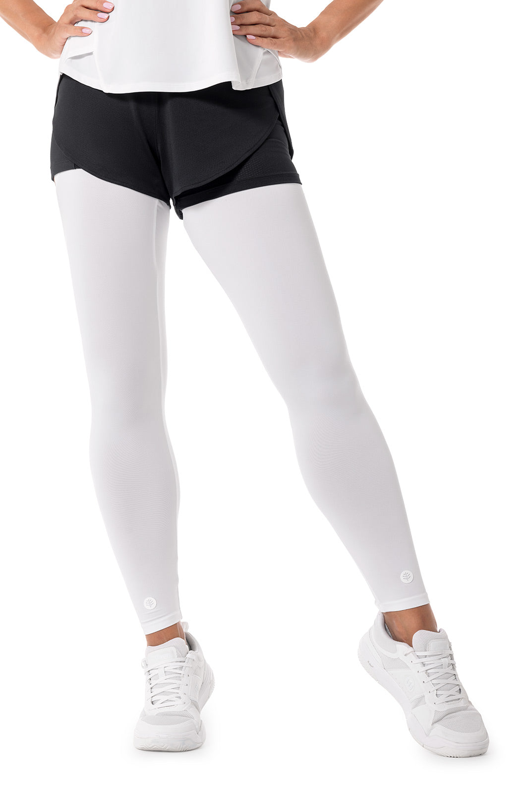 Unisex Maxshield Performance Leg Sleeves - Compression Support for Running, Cycling & Sports - Breathable White Leg Warmers for Men & Women