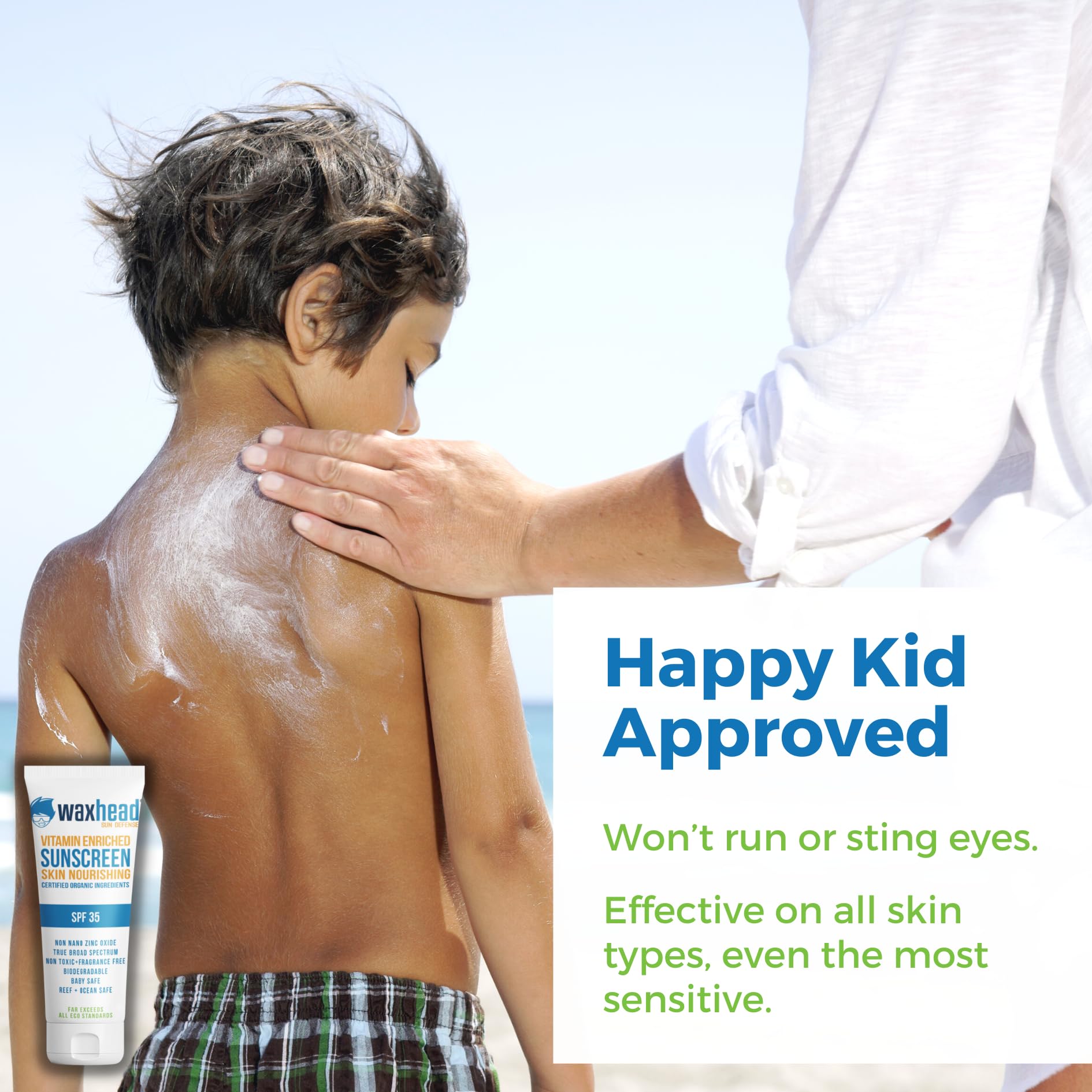 Waxhead Zinc Sunscreen Lotion SPF 30 - Natural Mineral Sunscreen for Face & Body, SPF Lip Balm for Sun Protection - Perfect for Beach, Swimming & Outdoor Activities