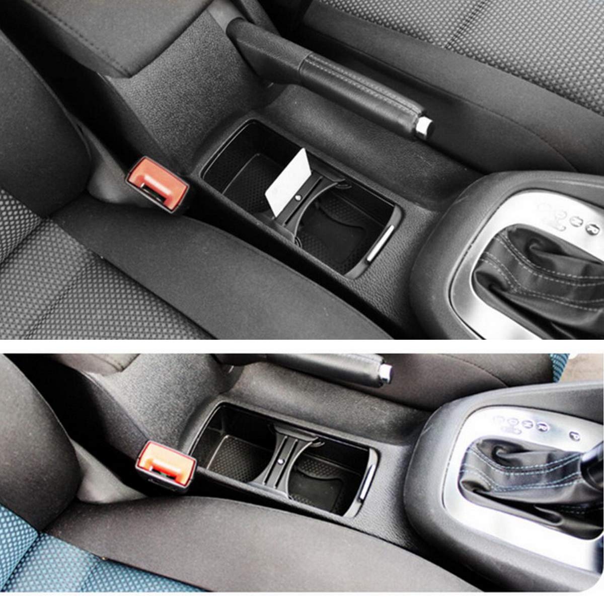 Auto Gap Organizer Car Bracket - Universal Cup Holder, Card & Coin Slot for VW Golf MK6 GTI R20 (2008-2012) | Perfect Center Console Accessory for Road Trips & Daily Commutes