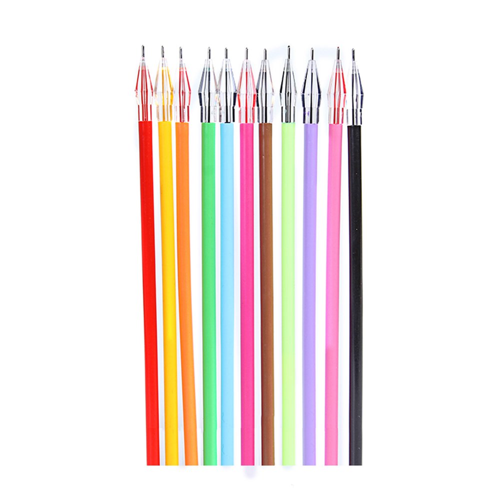Cute Kawaii Diamond Head Shape Gel Ink Pens - 6 Pack Colorful School & Office Supplies for Girls, Kids & Teens - Fun Novelty Stationery for Writing, Drawing & Note Taking