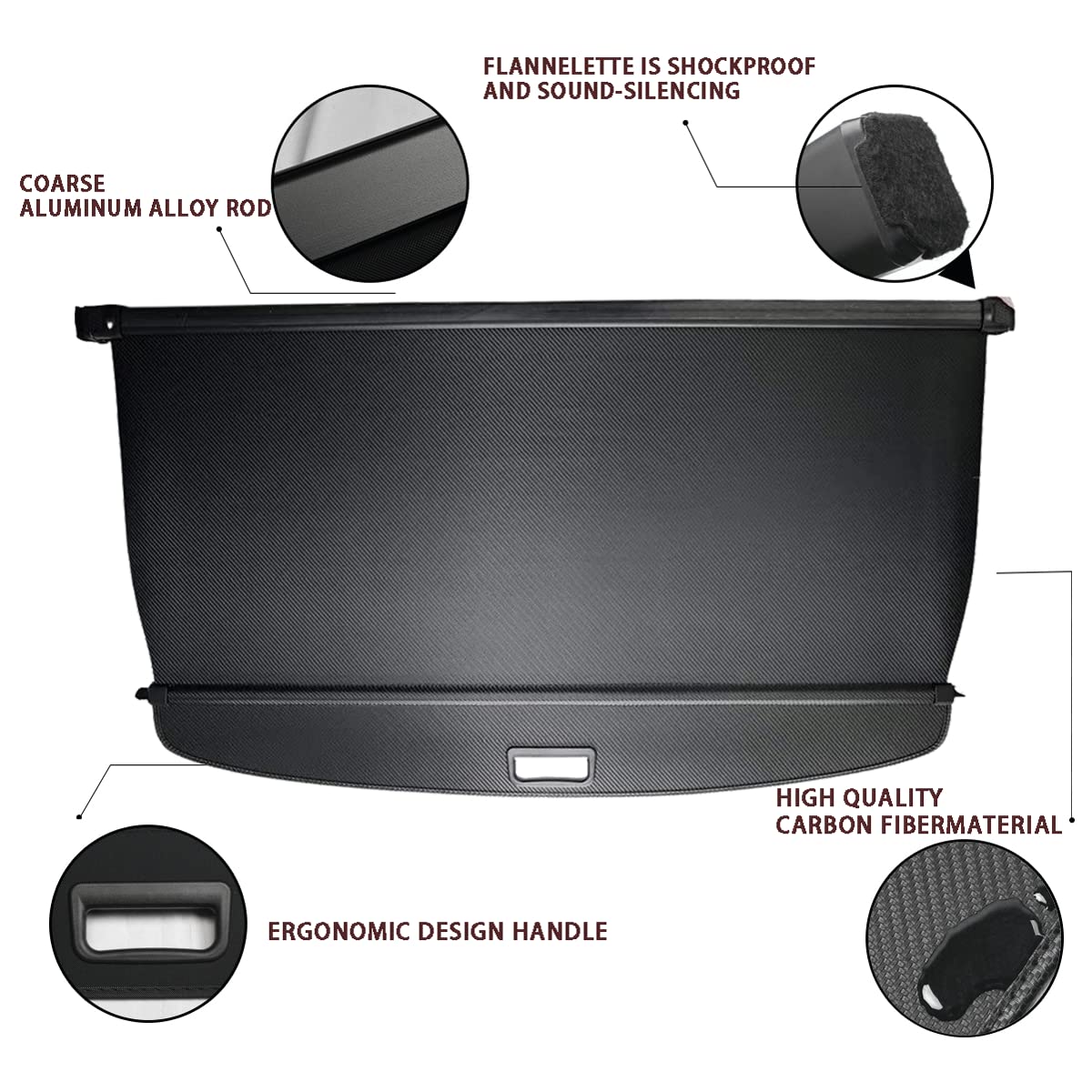 Premium Retractable Cargo Cover for 2013-2020 Mercedes-Benz GLS-Class & AMG GLS 63 SUV - Trunk Security Shade Protector for Luggage & Valuables - Perfect for Road Trips, Shopping & Outdoor Adventures