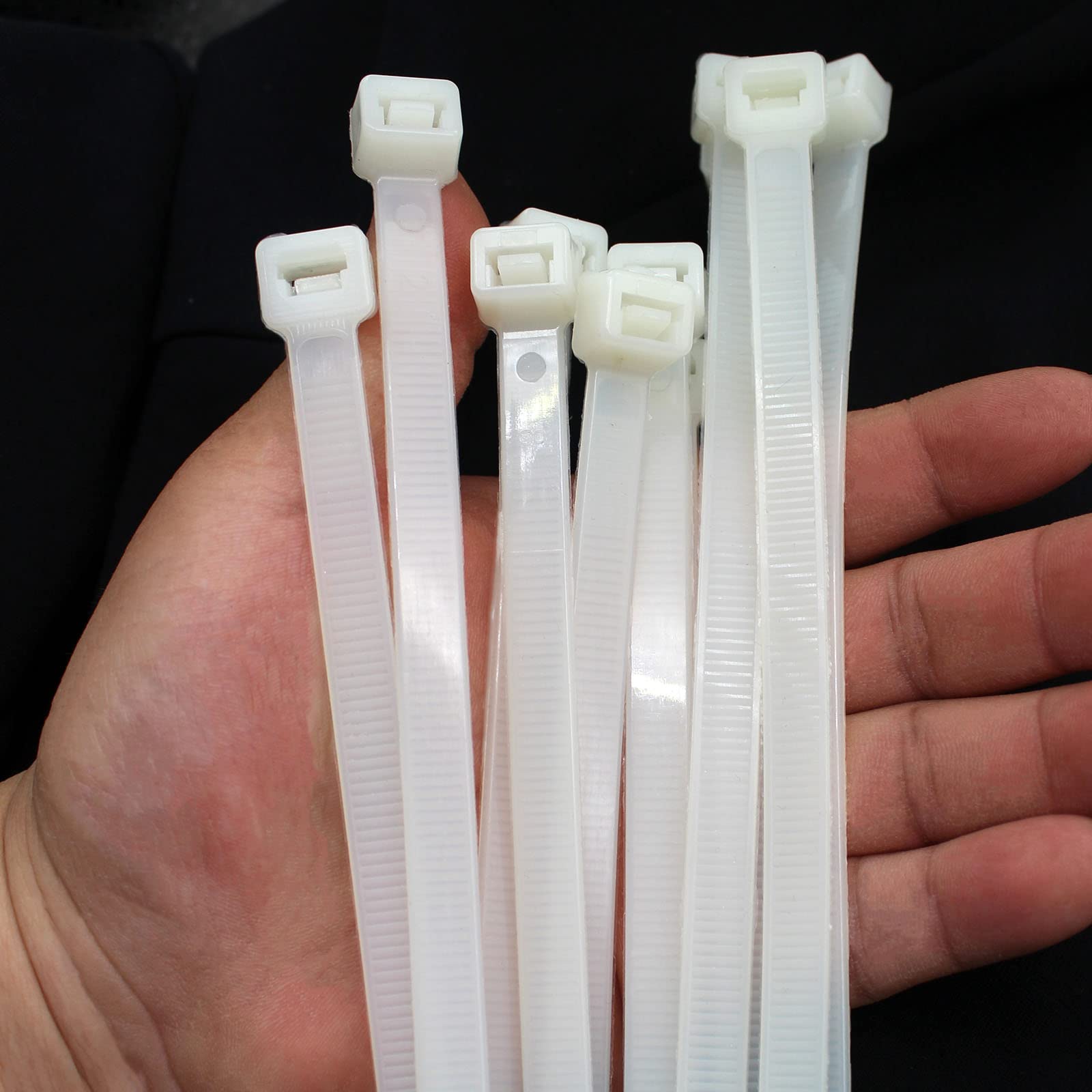 Extra Long Heavy Duty Outdoor Zip Ties 48 Inch - Premium White Large Cable Ties with 175 lbs Tensile Strength (12 Pack) - Perfect for Organizing Wires, Securing Outdoor Equipment & DIY Projects