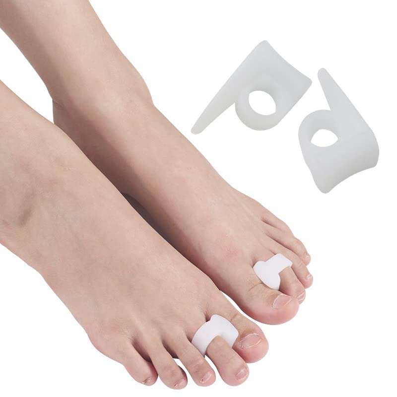 4 Pack Silicone Gel Toe Separators - Bunion Corrector & Hammer Toe Pain Relief for Women & Men - Comfortable Toe Spacers for Yoga, Running, Post-Surgery Recovery & Daily Wear