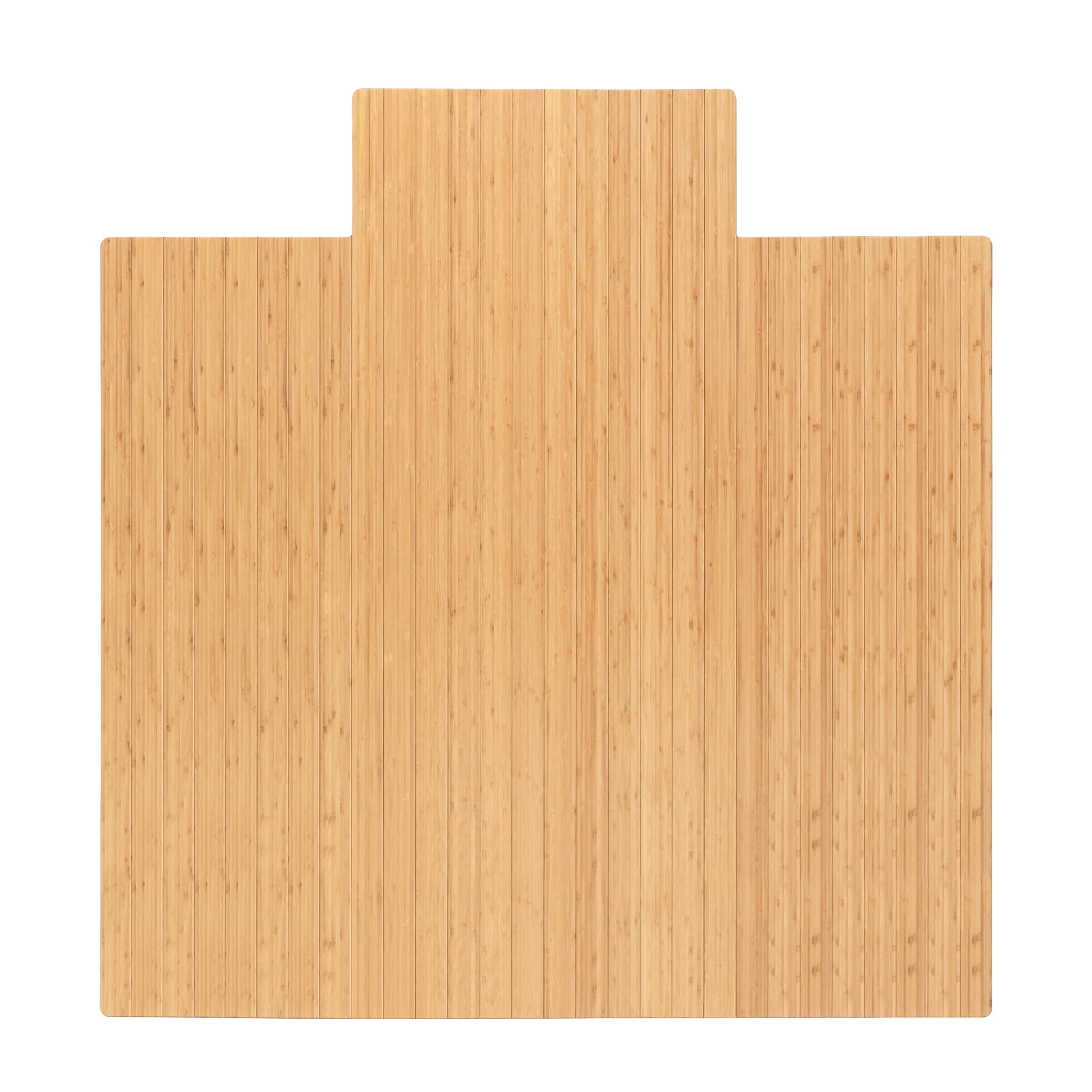 Premium Bamboo Chair Mat - 5mm Thick, Heavy Duty & Anti-Slip - Protects Hardwood Floors in Home & Office - Ideal for Rolling Chairs, Workspaces & Floor Protection
