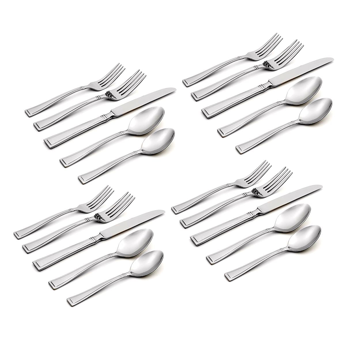 Butler 20-Piece Stainless Steel Flatware Set - Elegant Silverware for 4 Place Settings - Perfect for Dining, Entertaining & Wedding Gifts
