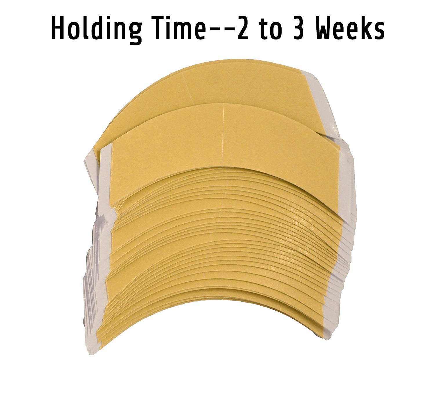 VTMS Double-Sided Wig Attachment Tape - 36pcs Front Lace Hair Patch Tape for Toupees & Wigs (Yellow) | Secure Hold for Daily Wear, Cosplay & Hair Replacement