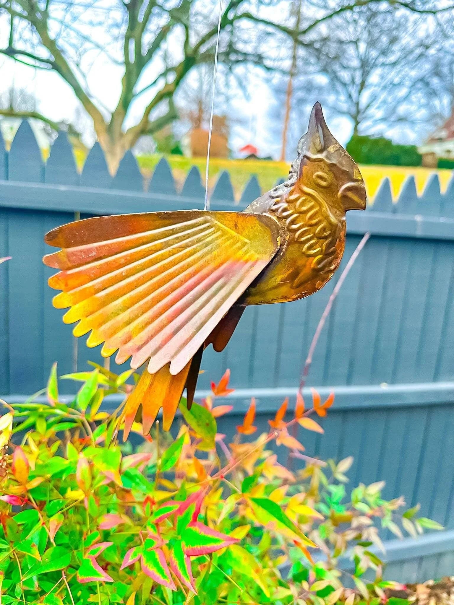 Flamed Cardinal Wall Decor - Handcrafted Hanging Art for Home & Office | Perfect for Living Room, Bedroom, and Gift Giving