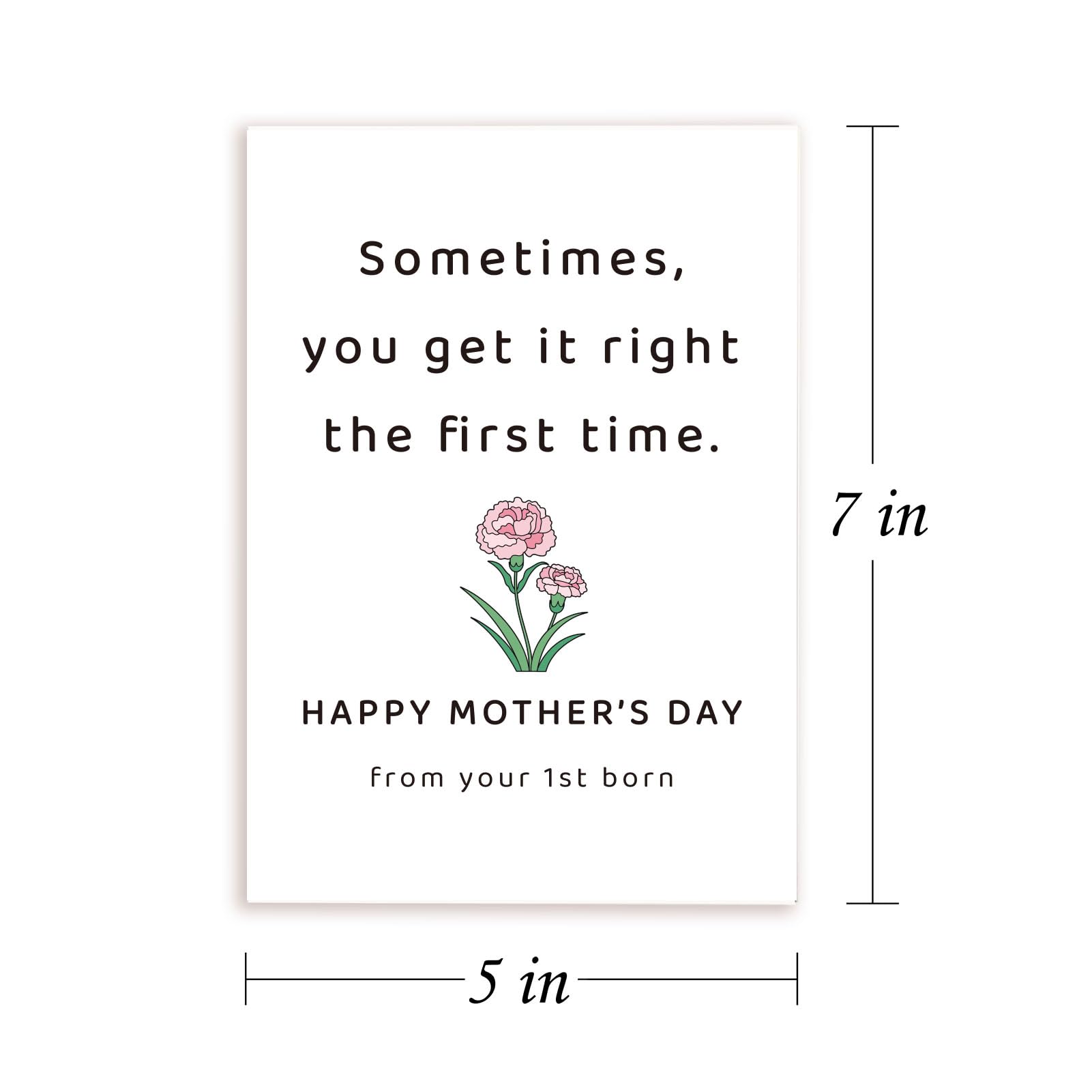 Funny Mother's Day Card from Daughter or Son - First Mother's Day Gift Ideas from Husband - Cute Mom Greeting Card for Friends & Family - Perfect 1st Born Child Gift for New Moms - Great for Mother's Day Celebrations, Baby Showers & Special Occasions