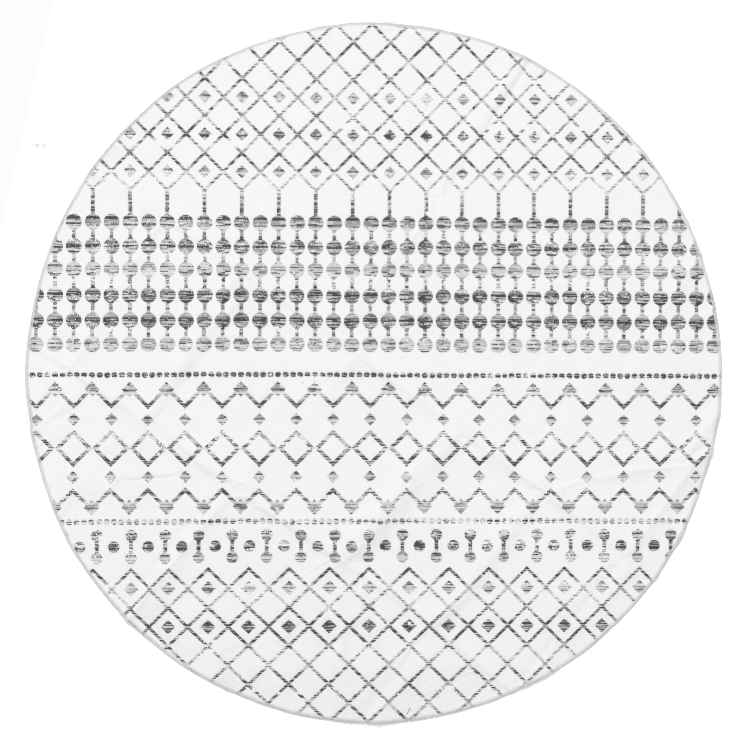 nuLOOM 8' Round SpinClean Machine Washable Stain-Resistant Area Rug with Non-Slip Backing - Soft Low Profile for Living Room, Bedroom & Dining Room - Blythe Grey | Perfect for High Traffic Areas, Pet-Friendly & Easy Cleaning