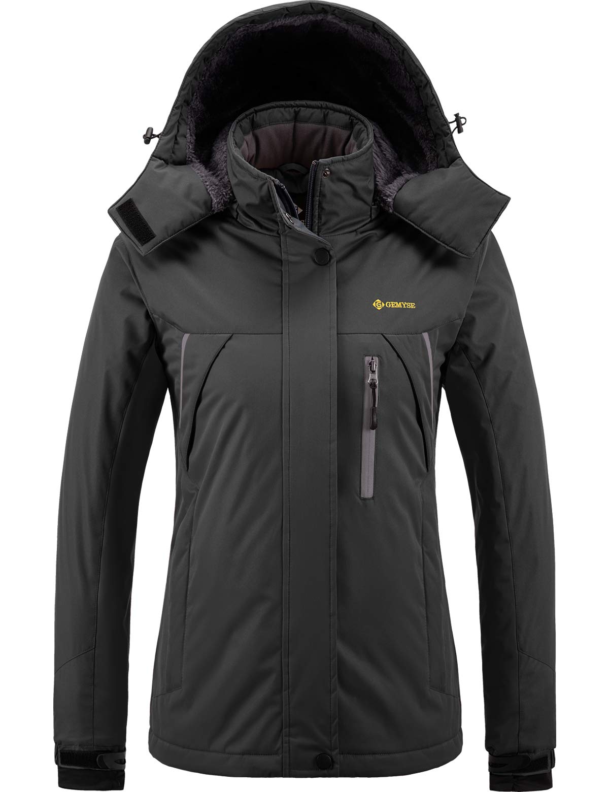 GEMYSE Women's Waterproof Ski Jacket - Windproof Winter Snow Coat for Hiking & Outdoor Activities | Mountain-Ready Rain Jacket for Snowboarding & Cold Weather Adventures