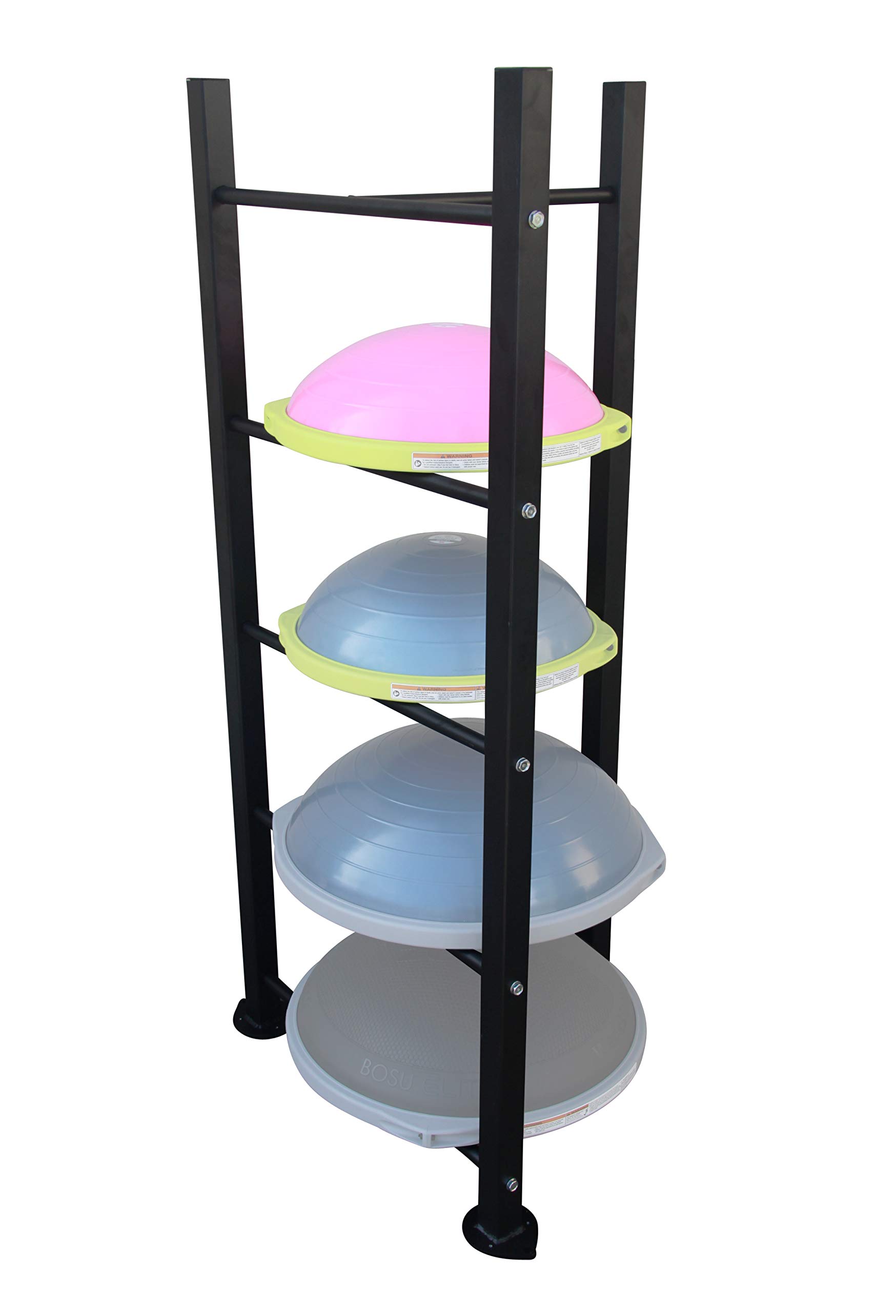 Fitness First BOSU Ball Rack Storage - Compact & Durable Workout Equipment Organizer for Home Gym, Yoga, and Pilates