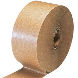 KS04 3 Inch x 500 Ft Heavy Duty Reinforced Kraft Packing Tape - 6 Rolls Case - Ideal for Shipping Boxes, Moving & Warehouse Packaging