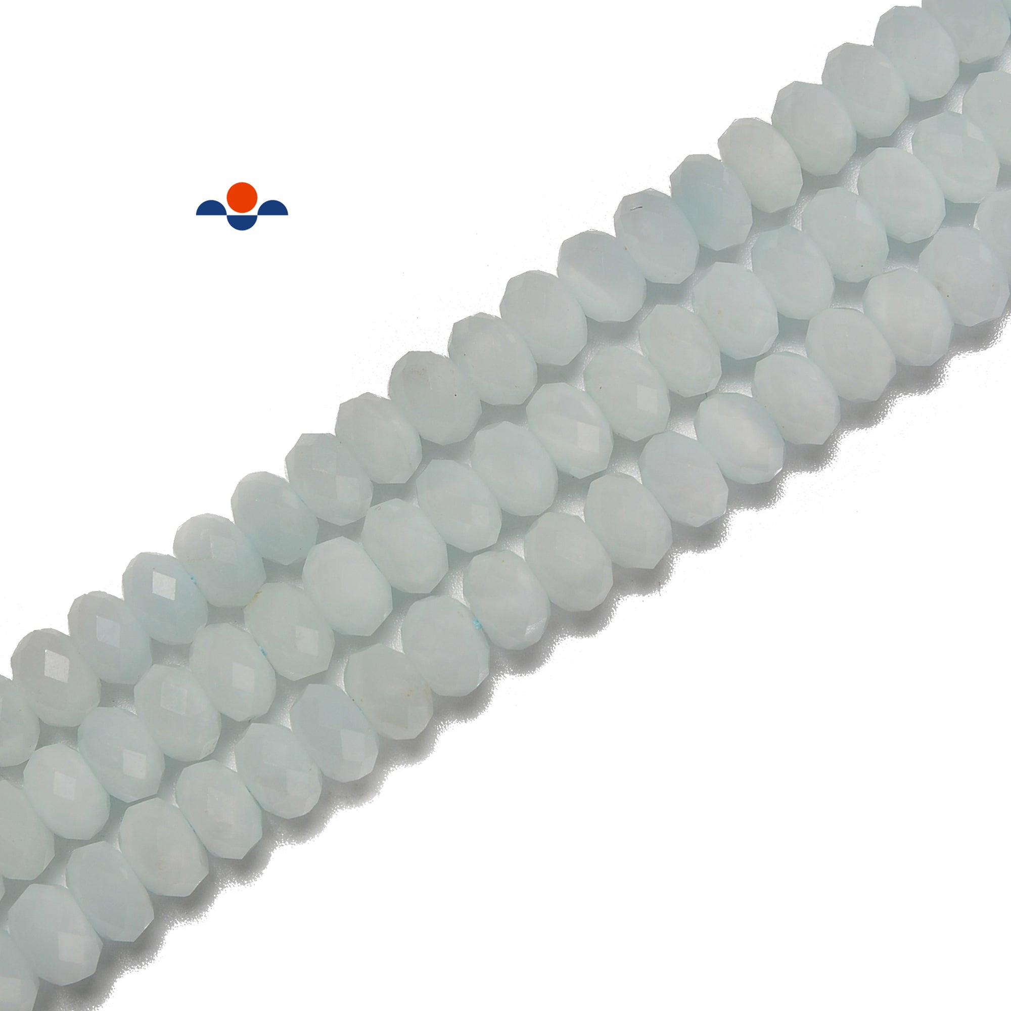 Natural Light Blue Celestite Faceted Rondelle Beads 4x6mm 5x8mm 15.5 Inch Strand for Jewelry Making, DIY Bracelets & Necklaces - Healing Crystal Beads for Meditation & Spiritual Gifts