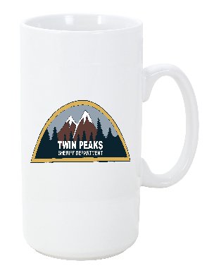 Trendy Twin Peaks Ceramic Mug 20oz - Coffee & Tea Cup for Office & Home