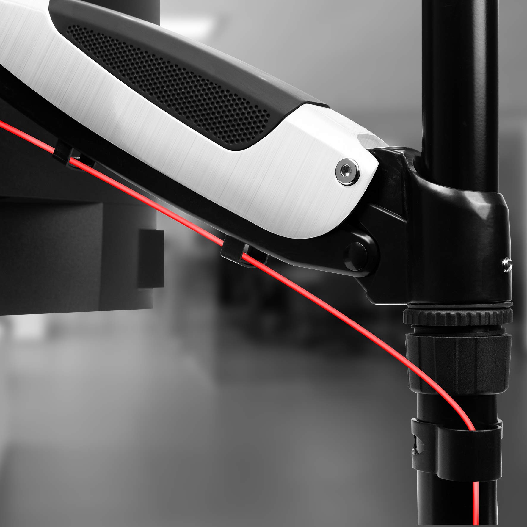 Duronic DM653 Triple Monitor Arm Stand - Adjustable Gas Spring Mount for 3 Screens up to 32