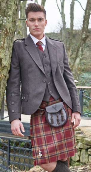 Peat Brown Crail Jacket & Waistcoat - Clunie Range | Classic Vintage Style for Outdoor Adventures & Formal Events