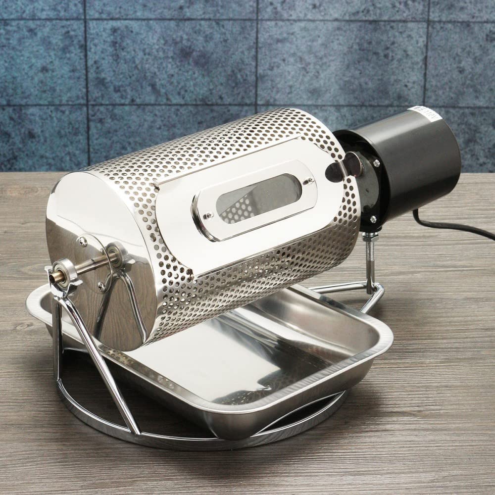 Premium Stainless Steel Coffee Bean Roaster Machine - 110V Electric Coffee Roaster for Home & Commercial Use - Perfect for Coffee Shops, Bakeries & DIY Coffee Enthusiasts
