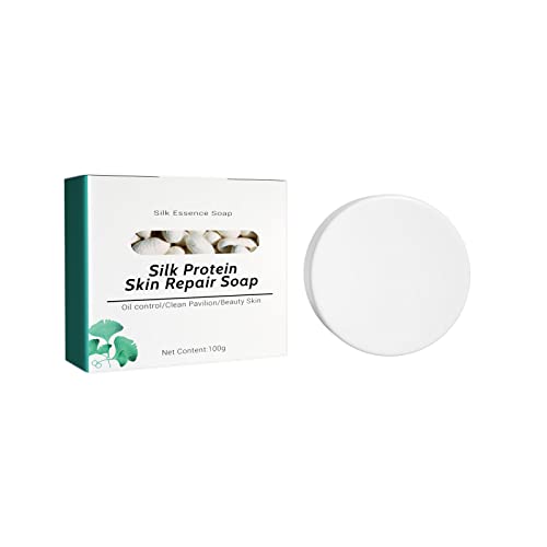 VYOFLA Silk Protein Skin Repair Soap - Goat Milk & Silk Essence Facial & Body Cleanser for All Skin Types - Deep Moisturizing & Repairing Soap Bar (1PC) - Perfect for Dry, Sensitive Skin & Daily Skincare Routine
