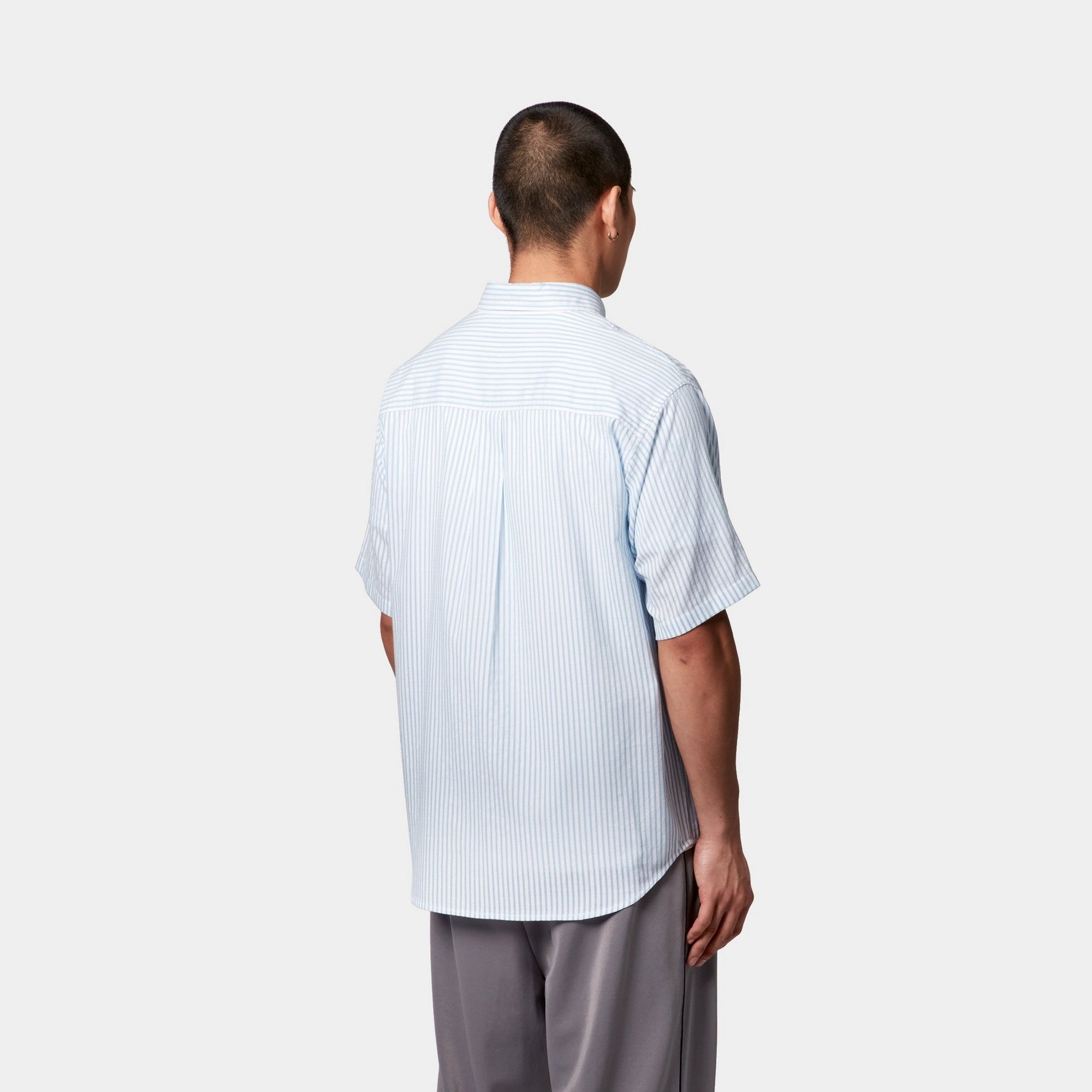 Phelps Stripe Shirt for Men - Classic Bluebird Color | Casual & Business Wear | Perfect for Office, Date Night & Outdoor Events