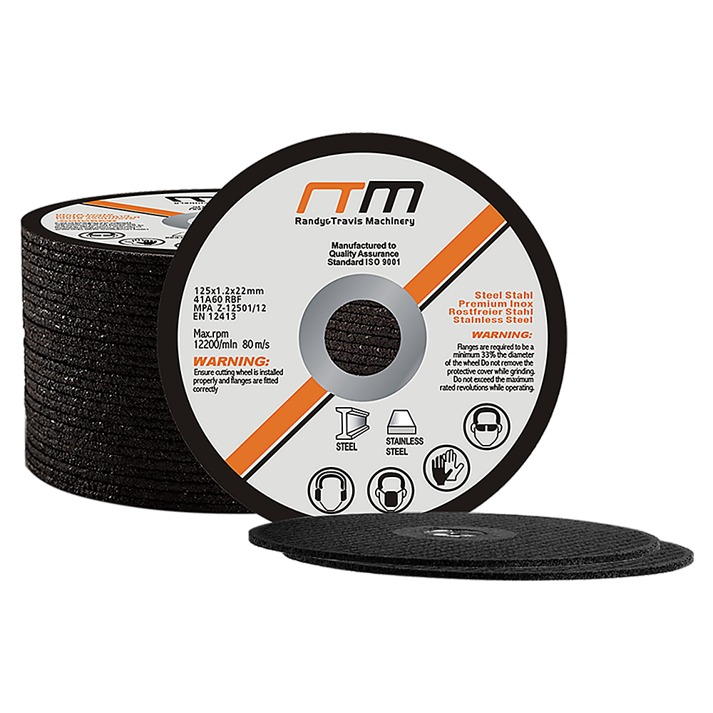 125mm 5-Inch Cutting Disc Wheel for Angle Grinder - 100 Pack | Metal & Concrete Cutting | Perfect for DIY Projects, Construction, and Metalworking