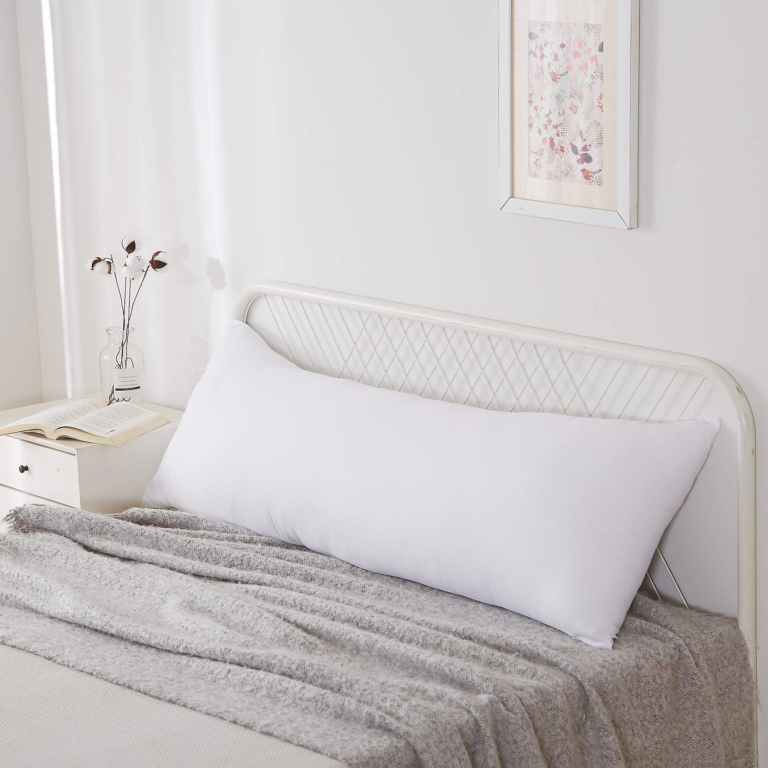 **Acanva Fluffy Body Pillow for Adults & Pregnancy - Soft Long Full Pillow Insert for Side Sleepers - Perfect for Cuddling, Back Support & Comfortable Sleep**    *(Use Cases: Ideal for side sleepers, pregnancy support, cozy cuddling, and relieving back pain.)*
