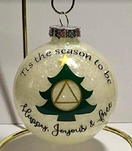 AA Ornament - Inspirational Sobriety Gift for Alcoholics Anonymous - Perfect for Recovery Milestones, Christmas Tree Decor & Support Group Celebrations