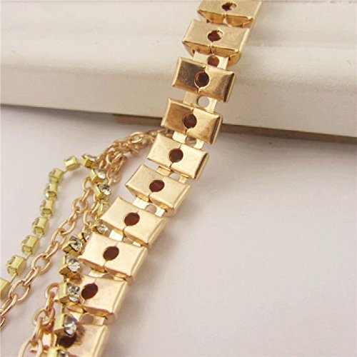 AKOAK 2-Pack Adjustable Punk Style Heel Chains with Gold-Tone Crystal Tassels - Summer Fashion Ankle Bracelet for Women | Perfect for Parties, Weddings & Boho Outfits