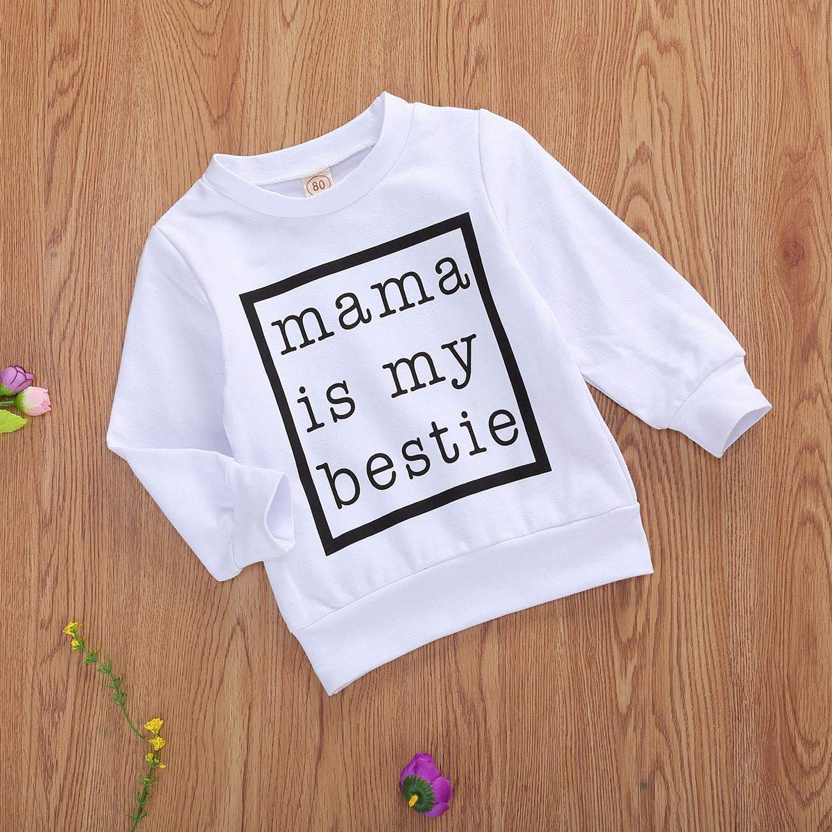 BeQeuewll Baby Boys & Girls Cotton Letter Print Sweater - Long Sleeve Pullover Top for Toddler & Infant | Fall Winter Warm Clothes for Playdates, Holidays & Family Photos