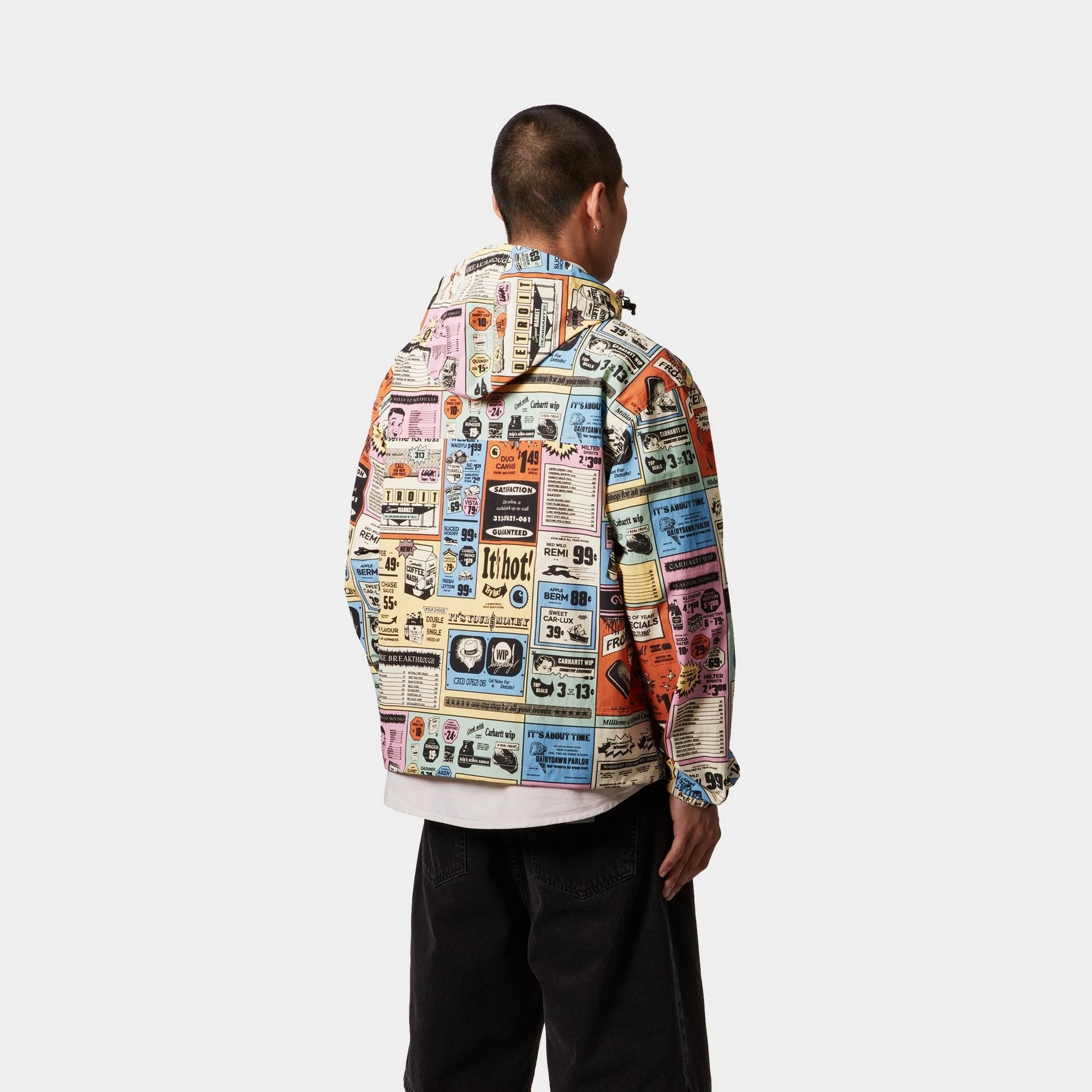 Swizzle Windbreaker Jacket - Stylish Hue Catalogue Print Design | Lightweight & Water-Resistant for Outdoor Activities, Travel & Casual Wear