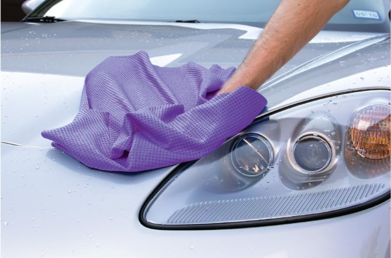 HI-TECH Magna Shine Water Demon Microfiber Drying Towel - Ultra Absorbent Car Wash Detailing Towel for Cars, Trucks, Boats & Motorcycles - Perfect for Quick Drying After Washing, Waxing or Detailing