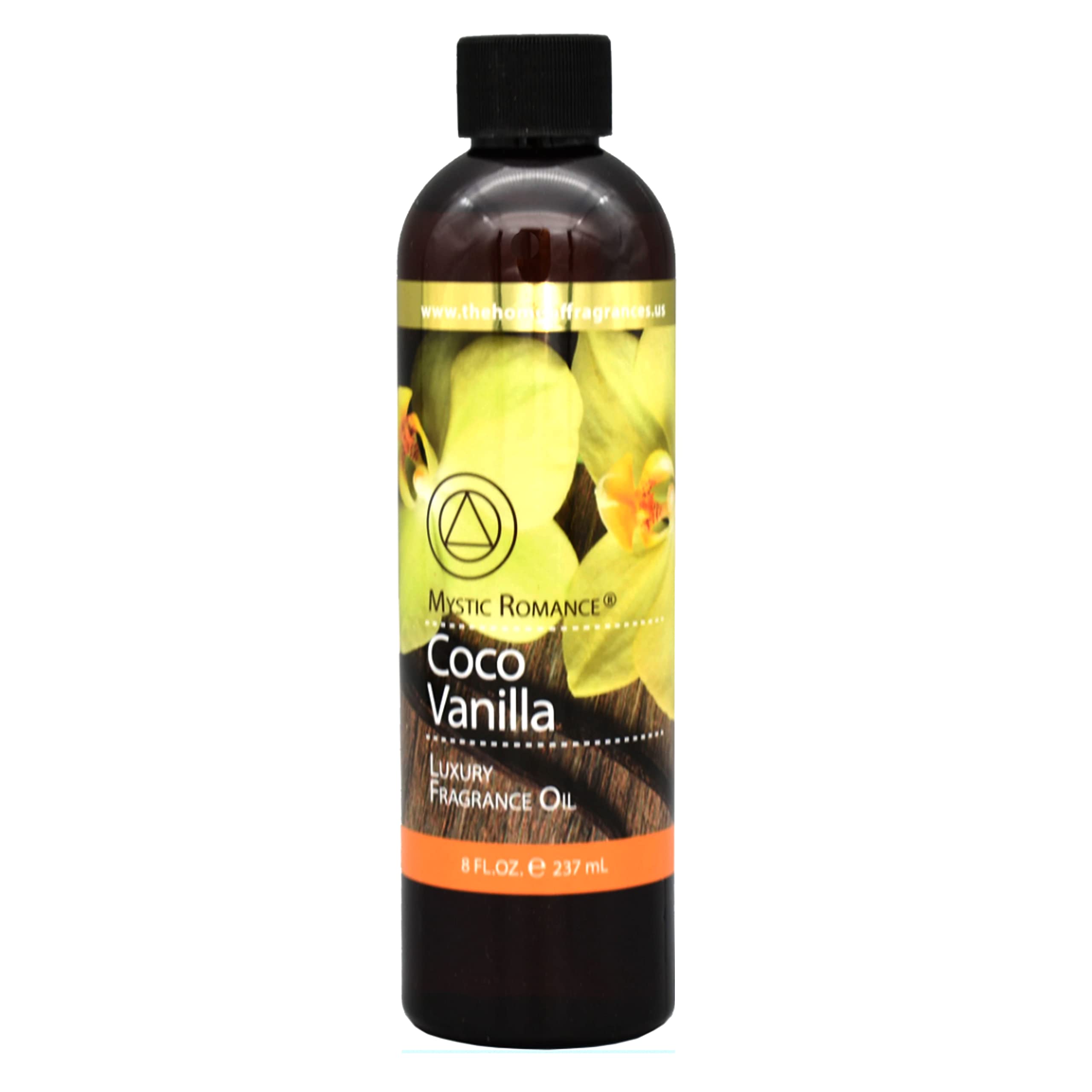 Premium Coco Vanilla Fragrance Oil - 237mL Aromatherapy Essential Oil for Diffusers, Burners & Candle Making | Air Freshener, Odor Eliminator & Home Scenting | Perfect for Relaxation, Spa & Stress Relief