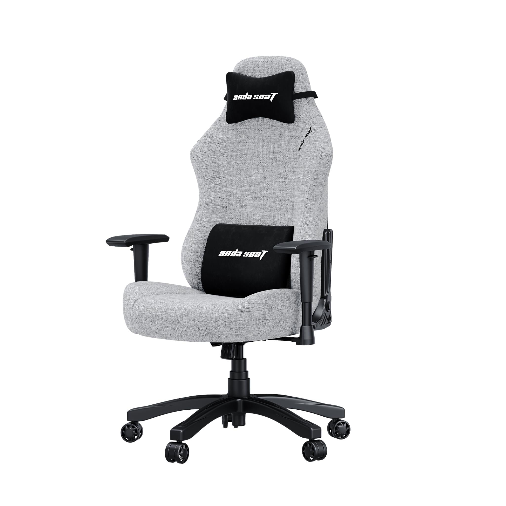 Anda Seat LUNA Fabric Gaming Chair - Ergonomic Office & PC Gaming Chair with Lumbar Support - Grey - Perfect for Home Office, Esports & Streaming Setup