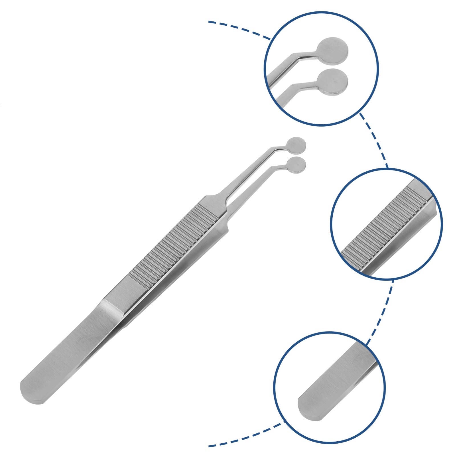 TEHAUX Stainless Steel Eyelid Massager - Round Head Meibomian Gland Forcep for Eyelash Care & Dry Eye Relief | Perfect for Spa, Salon & Home Eye Care Routine