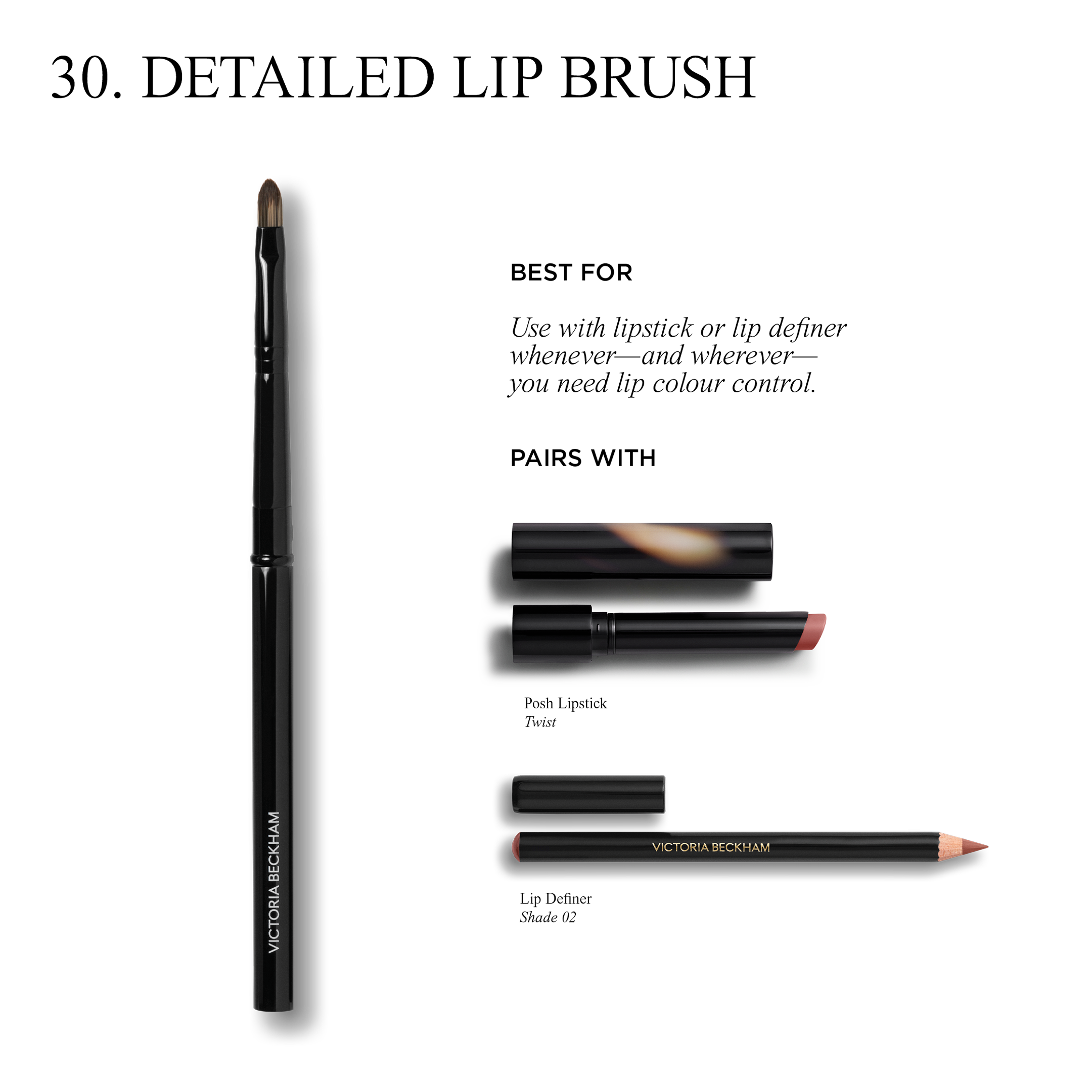 Professional Detailing Lip Brush for Precise Lipstick Application - Perfect for Makeup Artists & Beauty Enthusiasts - Ideal for Lipstick, Lip Gloss & Liquid Lipstick Application