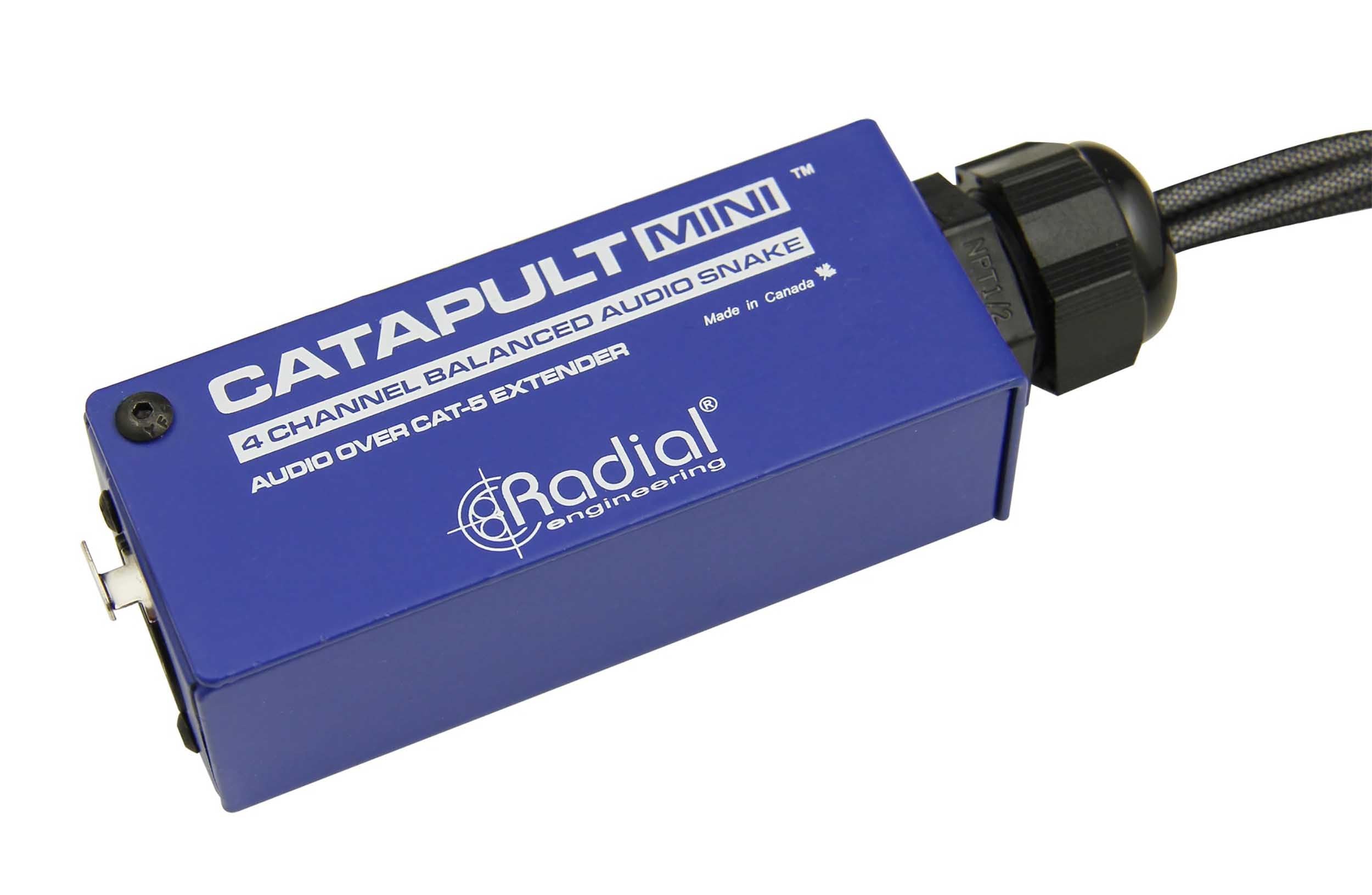 Radial Catapult Mini TRS Cat 5/6 Audio Snake Module with 1/4 inch TRS Connectors - Professional Audio Signal Transmission for Studio Recording & Live Performances