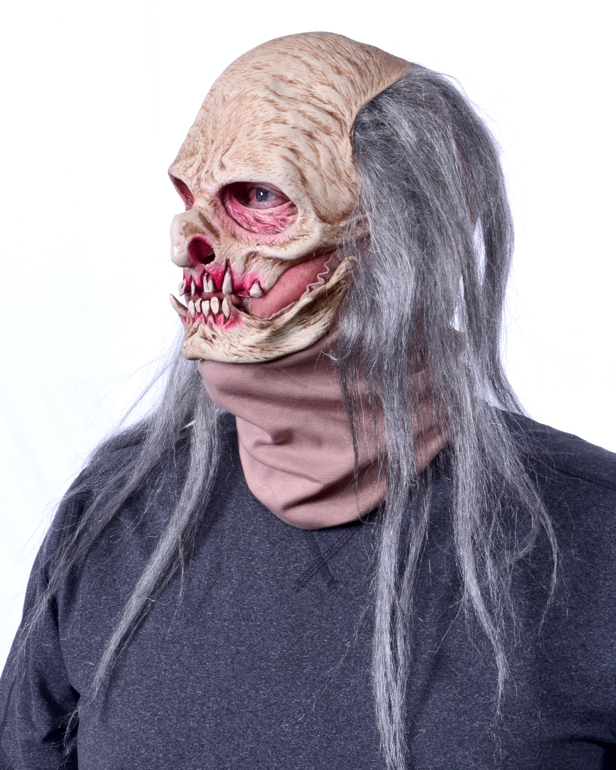 Grave Digger Moving Mouth Mask - Scary Halloween Costume Accessory for Cosplay, Horror Parties & Haunted Houses