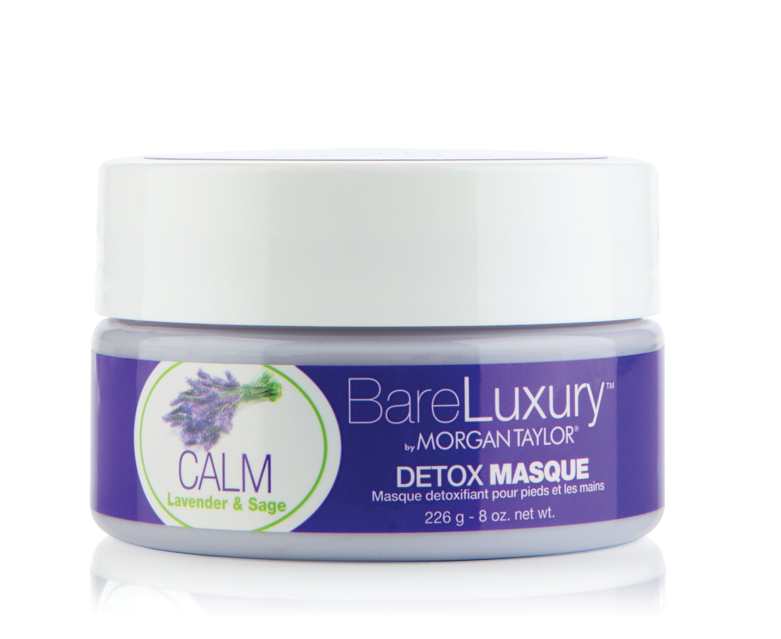 BareLuxury by Morgan Taylor Detox Face Mask - Calming Lavender & Sage for Deep Cleansing & Relaxation, 8 oz | Perfect for Spa Nights & Self-Care Routines