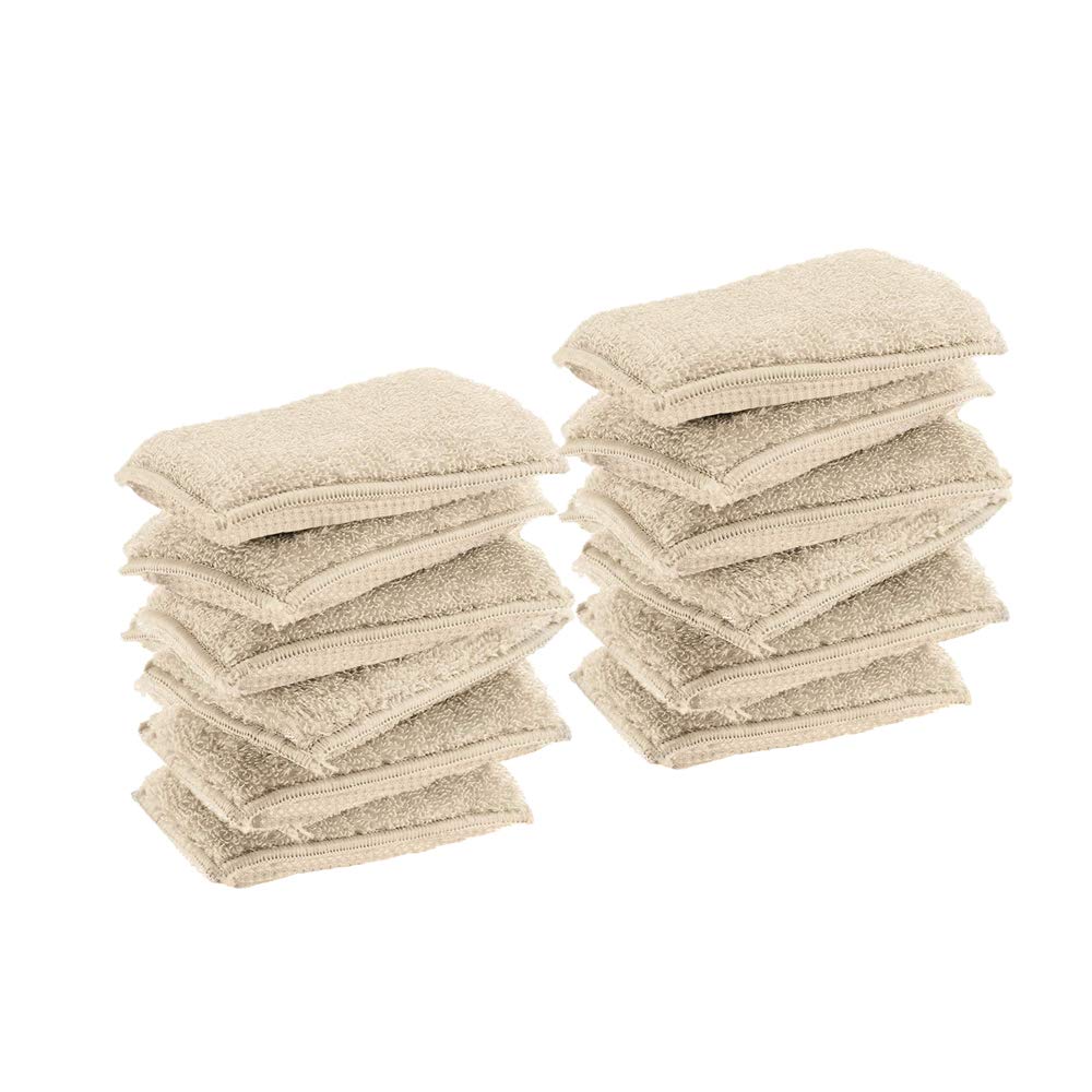 **KMAKII Eco-Friendly Bamboo Kitchen Sponges - Super Absorbent, Durable Dish Sponges for Cleaning - Pack of 12 | Perfect for Washing Dishes, Countertops & Non-Stick Cookware**