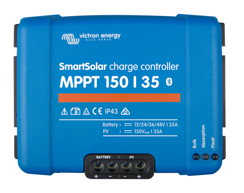 SmartSolar MPPT 150/35 Solar Charge Controller - 12V/24V/48V 35A for RV, Boat, Off-Grid Power Systems | High Efficiency Solar Panel Regulator for Home & Outdoor Use