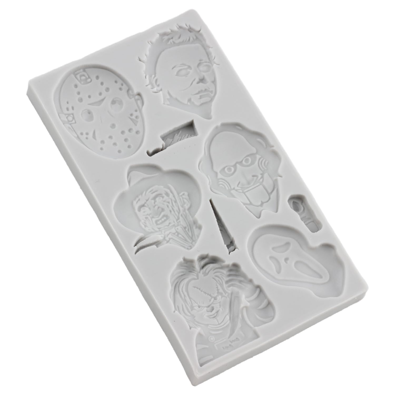 Scary Movie Characters 3D Silicone Fondant Molds Set of 2 - Halloween Cake Decorating, Cupcake Toppers for Candy, Chocolate, Gum Paste & Polymer Clay - Perfect for Horror Themed Parties & DIY Decor
