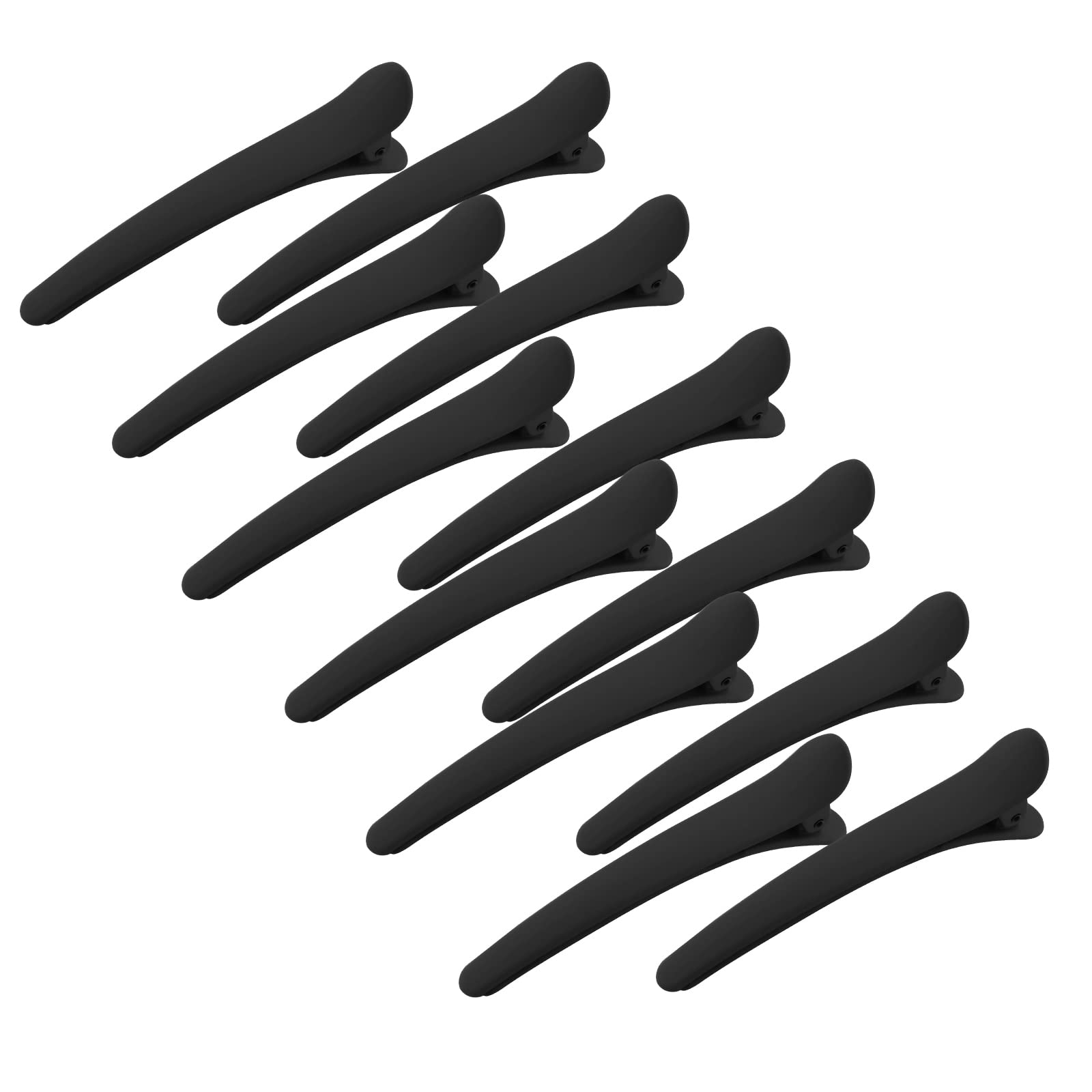 YISSION 12 PCS Matte Alligator Hair Clips - No Crease Duck Bill Hair Clips for Women & Girls (3.1 Inch, Black) - Perfect for Sectioning, Styling & Salon Use at Home or Professional Hairdressing