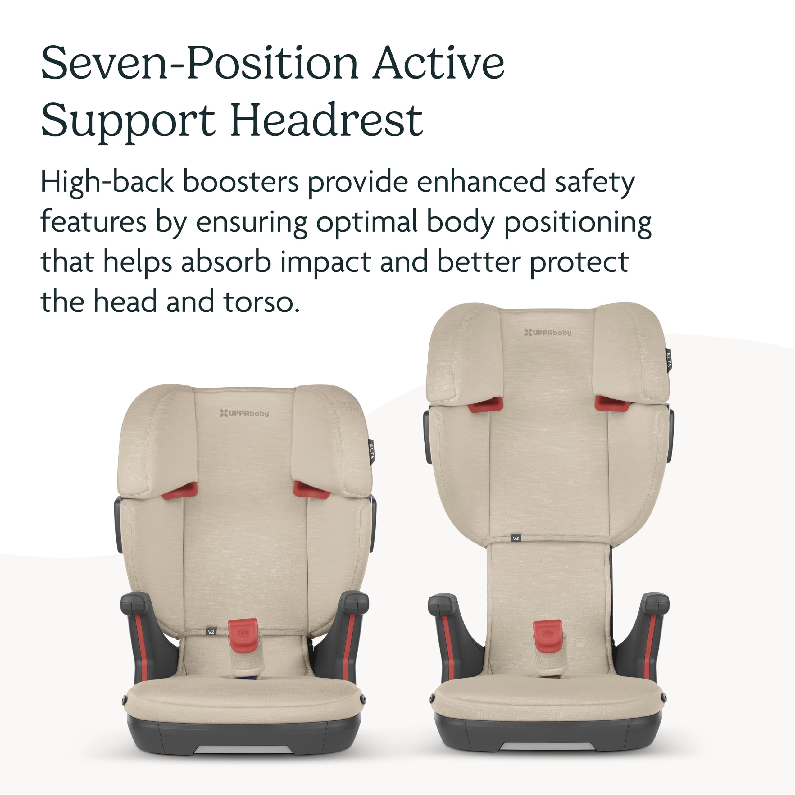 **UPPAbaby Alta V2 High Back Booster Car Seat for Kids – 7-Position Adjustable, Active Support Headrest, SecureFit Belt Guide & Cup Holder – Jake (Black Mélange) – Perfect for Travel & Everyday Safety**    （如果原始标题中的 