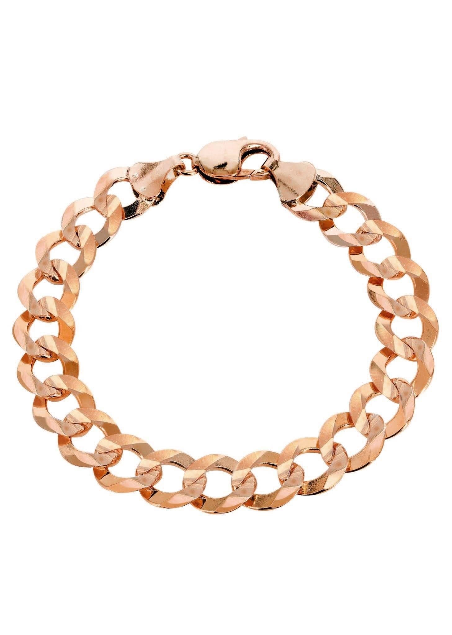 14K Rose Gold Solid Cuban Curb Link Bracelet for Women - Elegant Jewelry Gift for Anniversary, Birthday & Special Occasions